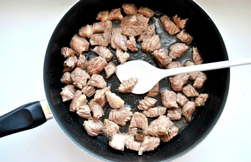 Обжаривание мяса порциями