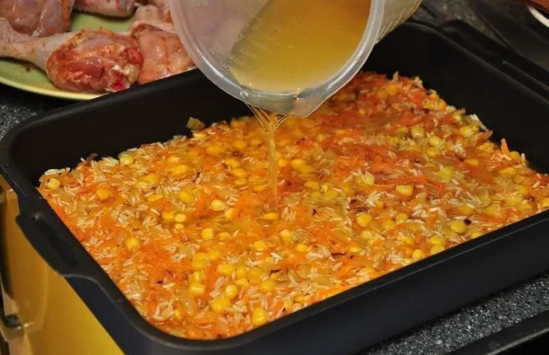 Заливка бульоном