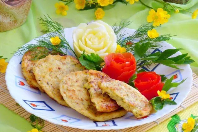 Кабачково-сырные оладьи